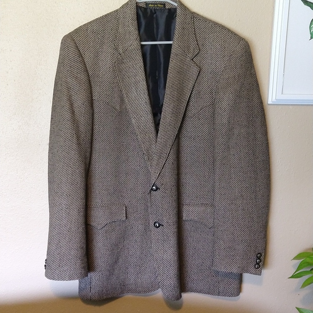 Circle S Dallas Texas Western Silk Suit Jacket
